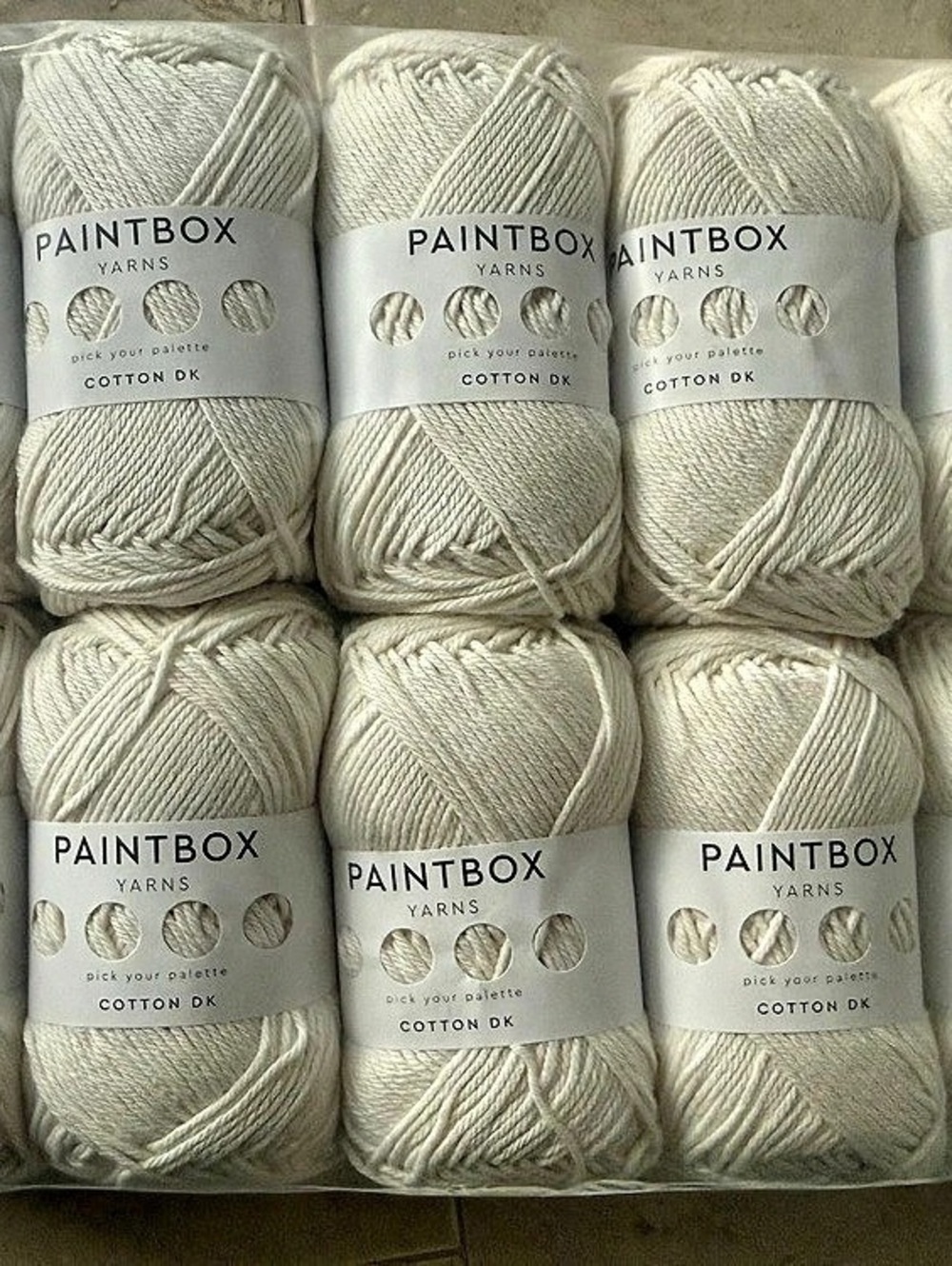Paintbox Yarns Cotton DK Cotton Yarn 10 Skeins Cream, NWT
